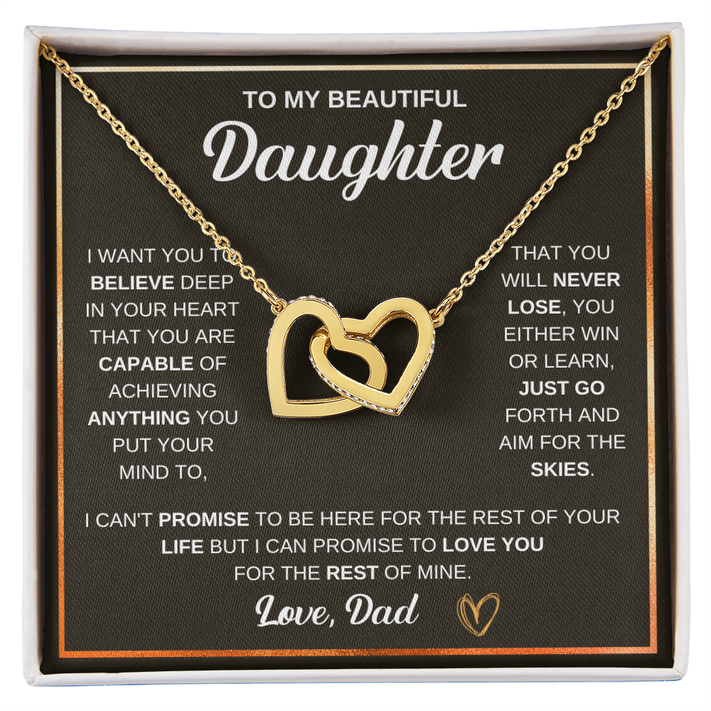 Gift for Daughter – Interlocking Hearts Necklace – Sentimental Jewelry
