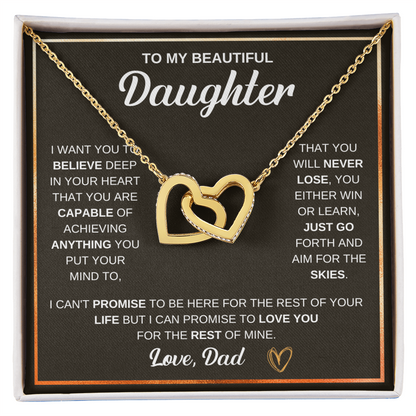 Gift for Daughter – Interlocking Hearts Necklace – Sentimental Jewelry