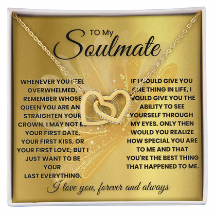 Gift for Soulmate – Interlocking Hearts Necklace for Wife