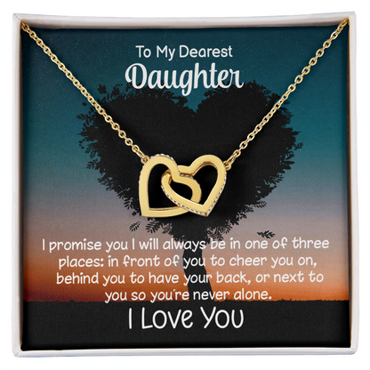 To My Daughter – I’ll Always Be By Your Side Necklace Gift