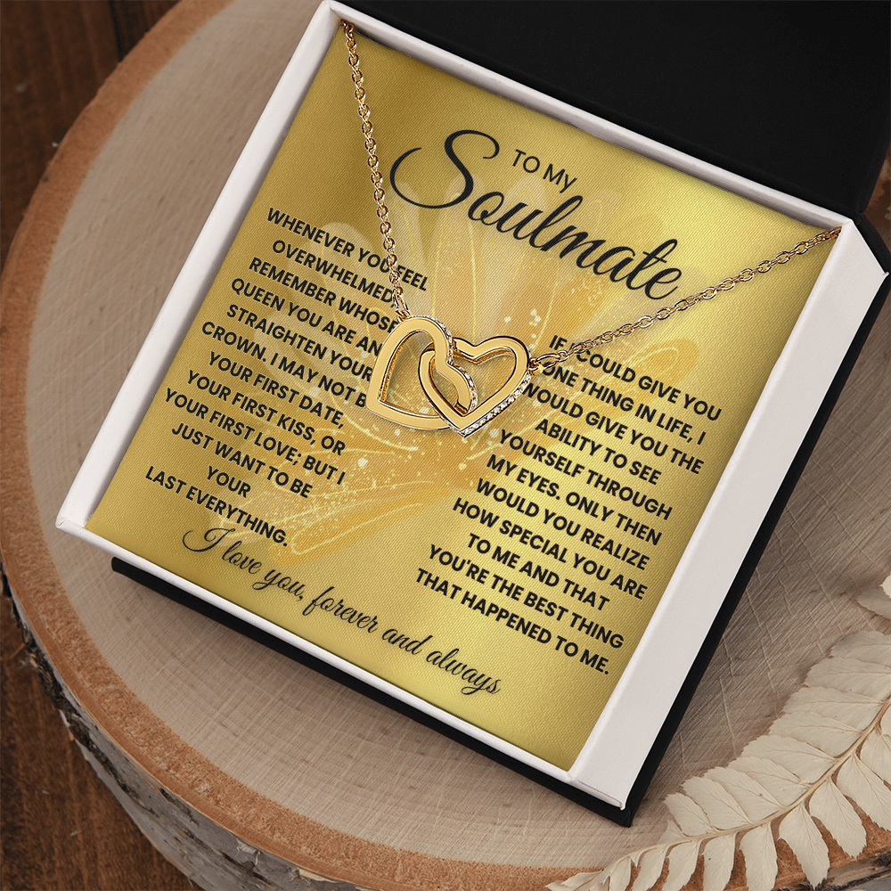 Gift for Soulmate – Interlocking Hearts Necklace for Wife