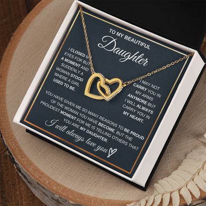 Gift for Daughter – Interlocking Hearts Necklace – Sentimental Jewelry