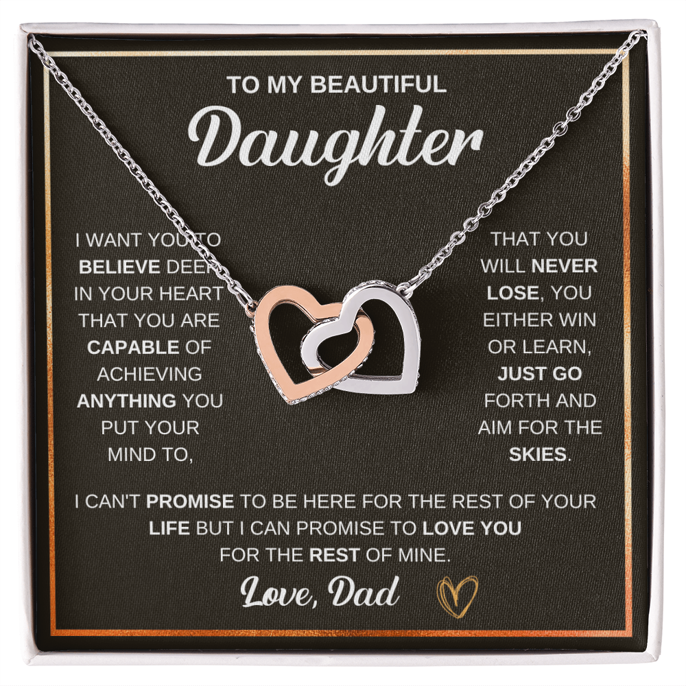 Gift for Daughter – Interlocking Hearts Necklace – Sentimental Jewelry