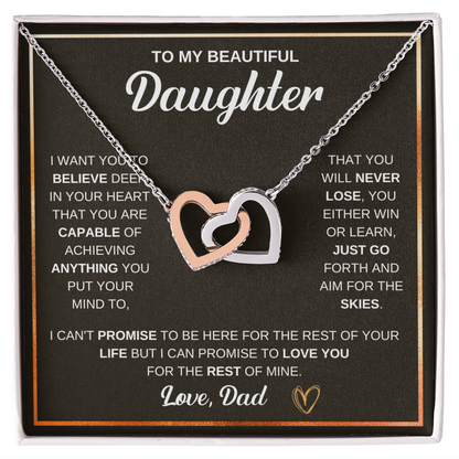 Gift for Daughter – Interlocking Hearts Necklace – Sentimental Jewelry