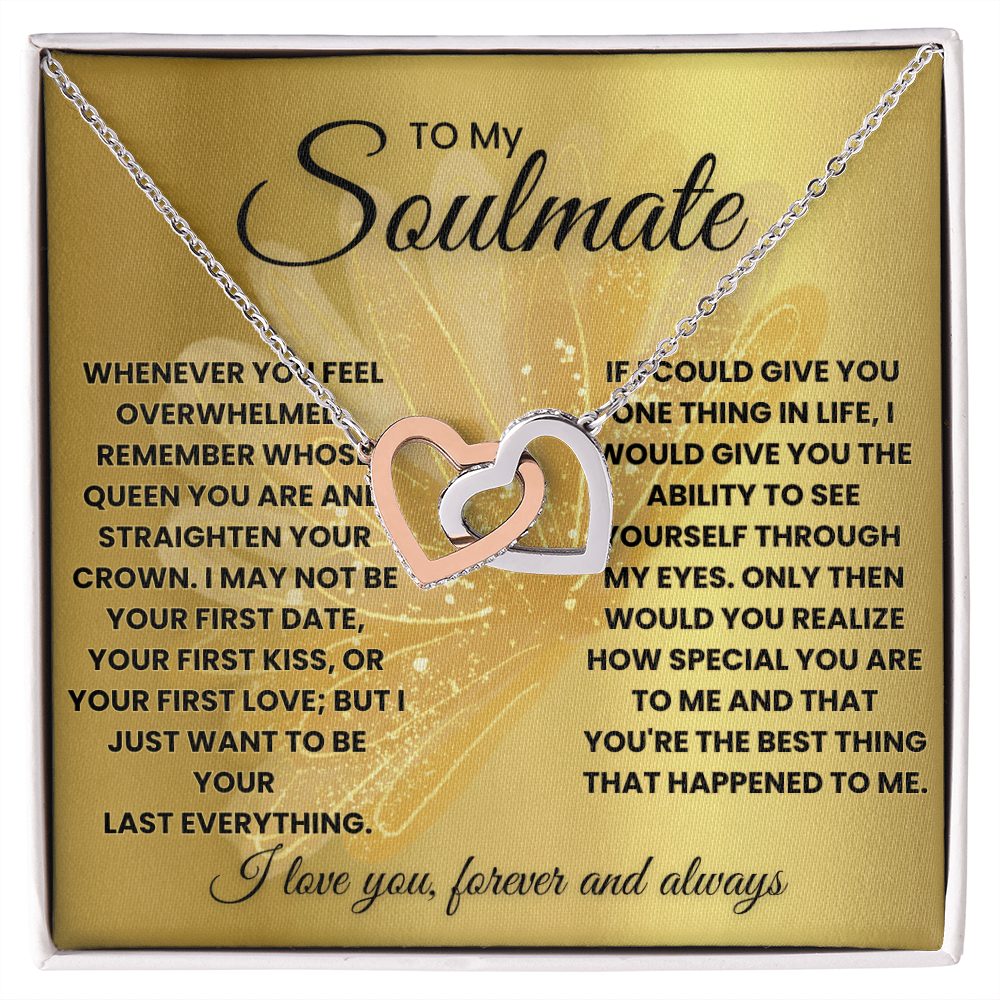 Gift for Soulmate – Interlocking Hearts Necklace for Wife