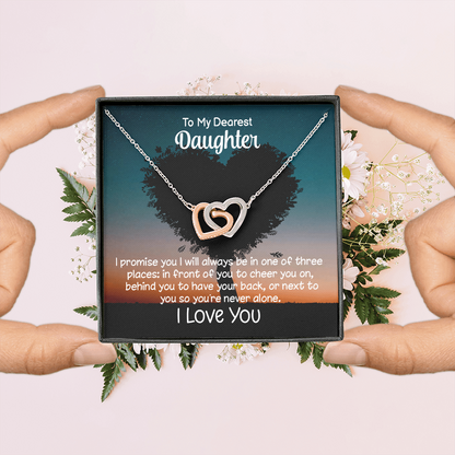 To My Daughter – I’ll Always Be By Your Side Necklace Gift