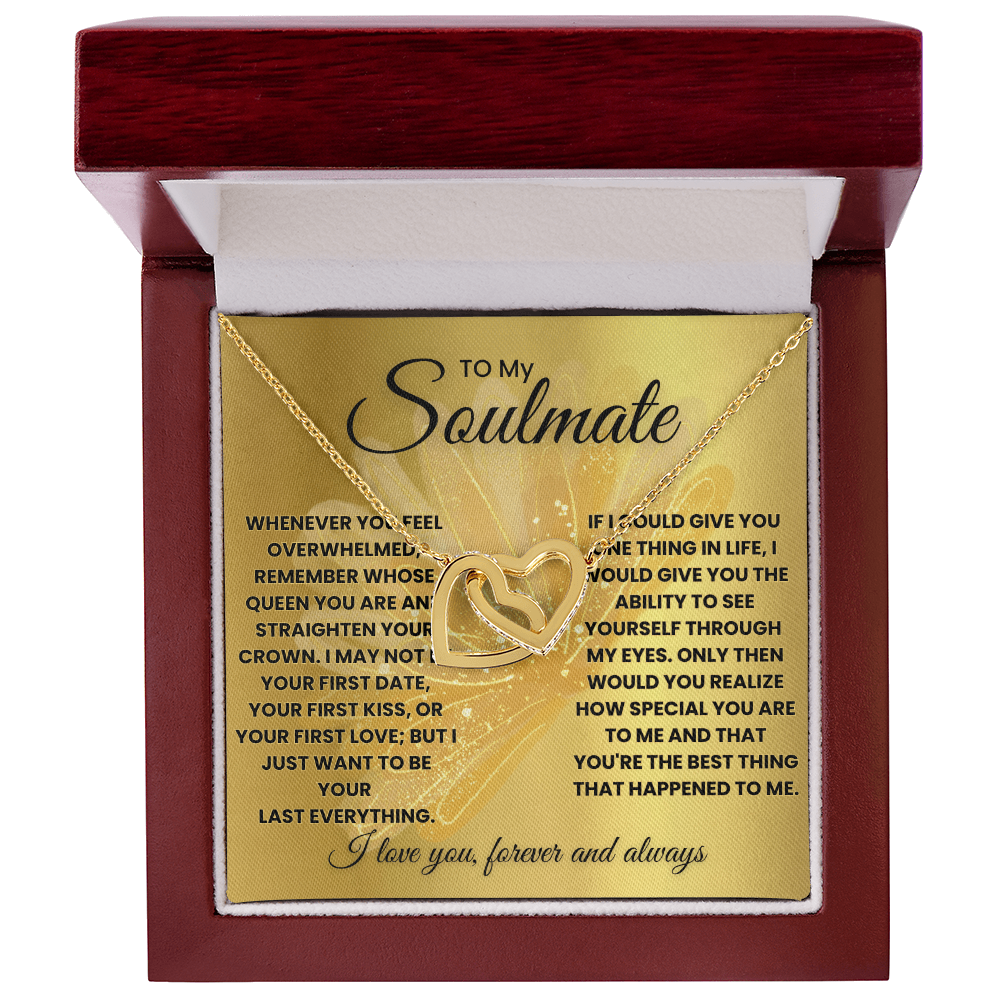 Gift for Soulmate – Interlocking Hearts Necklace for Wife