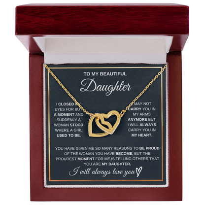 Gift for Daughter – Interlocking Hearts Necklace – Sentimental Jewelry