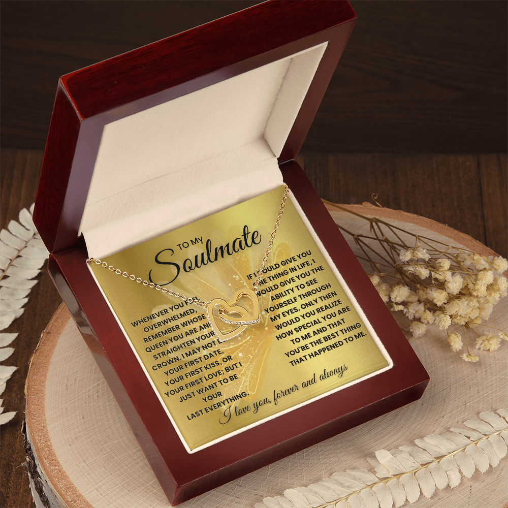 Gift for Soulmate – Interlocking Hearts Necklace for Wife