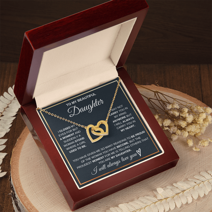 Gift for Daughter – Interlocking Hearts Necklace – Sentimental Jewelry