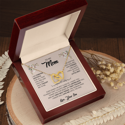 Gift for Mom – Interlocking Hearts Necklace – Meaningful Jewelry
