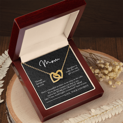 To My Mom – You’re The World’s Okayest Mom Necklace Gift
