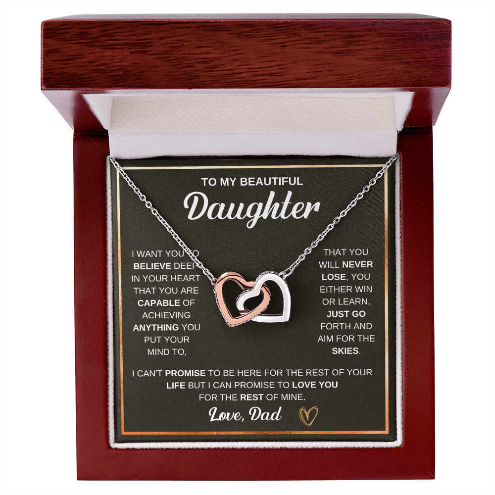 Gift for Daughter – Interlocking Hearts Necklace – Sentimental Jewelry