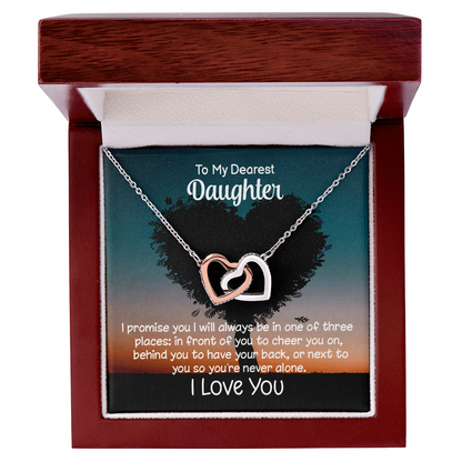 To My Daughter – I’ll Always Be By Your Side Necklace Gift
