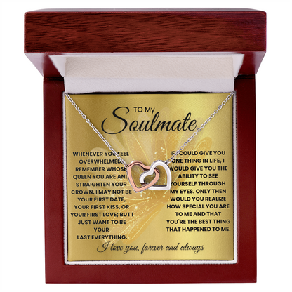 Gift for Soulmate – Interlocking Hearts Necklace for Wife