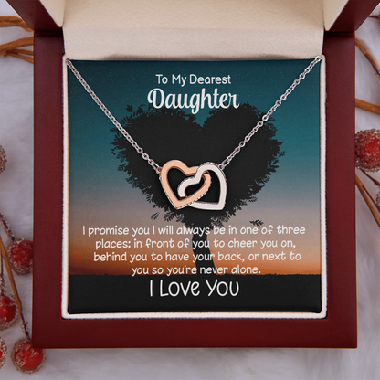 To My Daughter – I’ll Always Be By Your Side Necklace Gift