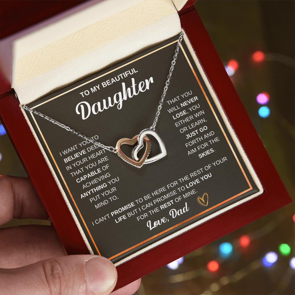 Gift for Daughter – Interlocking Hearts Necklace – Sentimental Jewelry