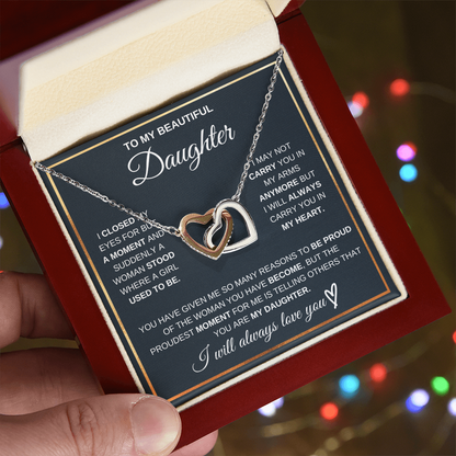 Gift for Daughter – Interlocking Hearts Necklace – Sentimental Jewelry