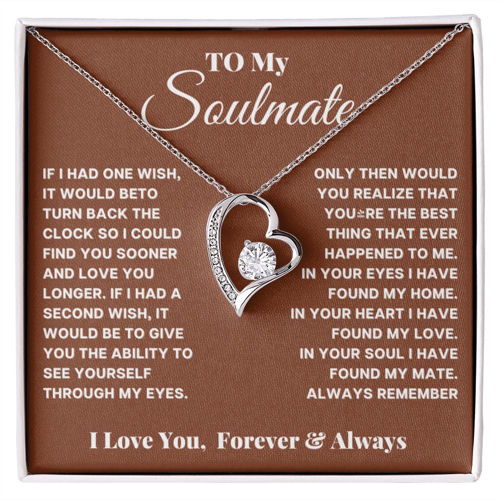 To My Soulmate Necklace – Romantic Gift for Wife