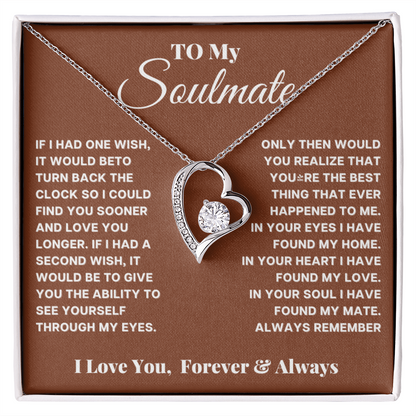 To My Soulmate Necklace – Romantic Gift for Wife