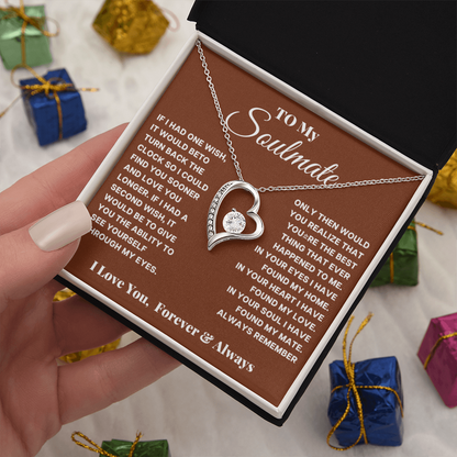 To My Soulmate Necklace – Romantic Gift for Wife