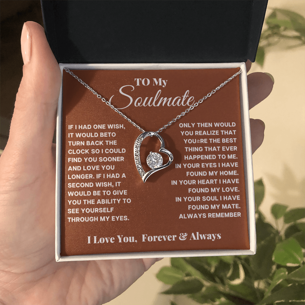 To My Soulmate Necklace – Romantic Gift for Wife