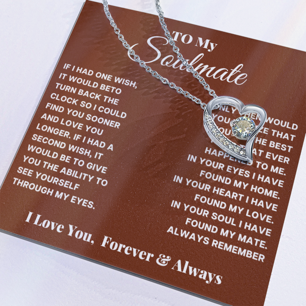 To My Soulmate Necklace – Romantic Gift for Wife