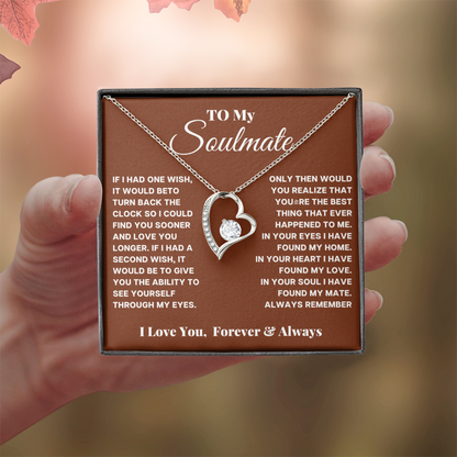 To My Soulmate Necklace – Romantic Gift for Wife