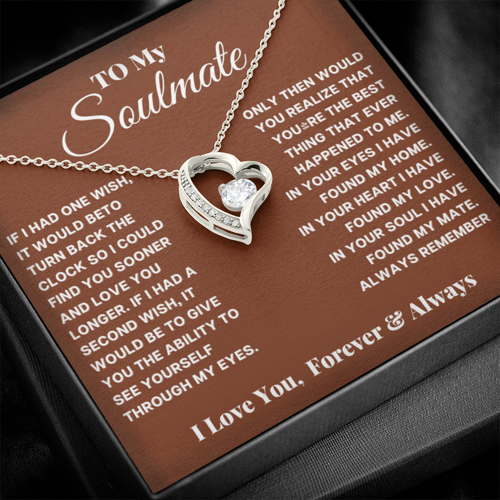 To My Soulmate Necklace – Romantic Gift for Wife