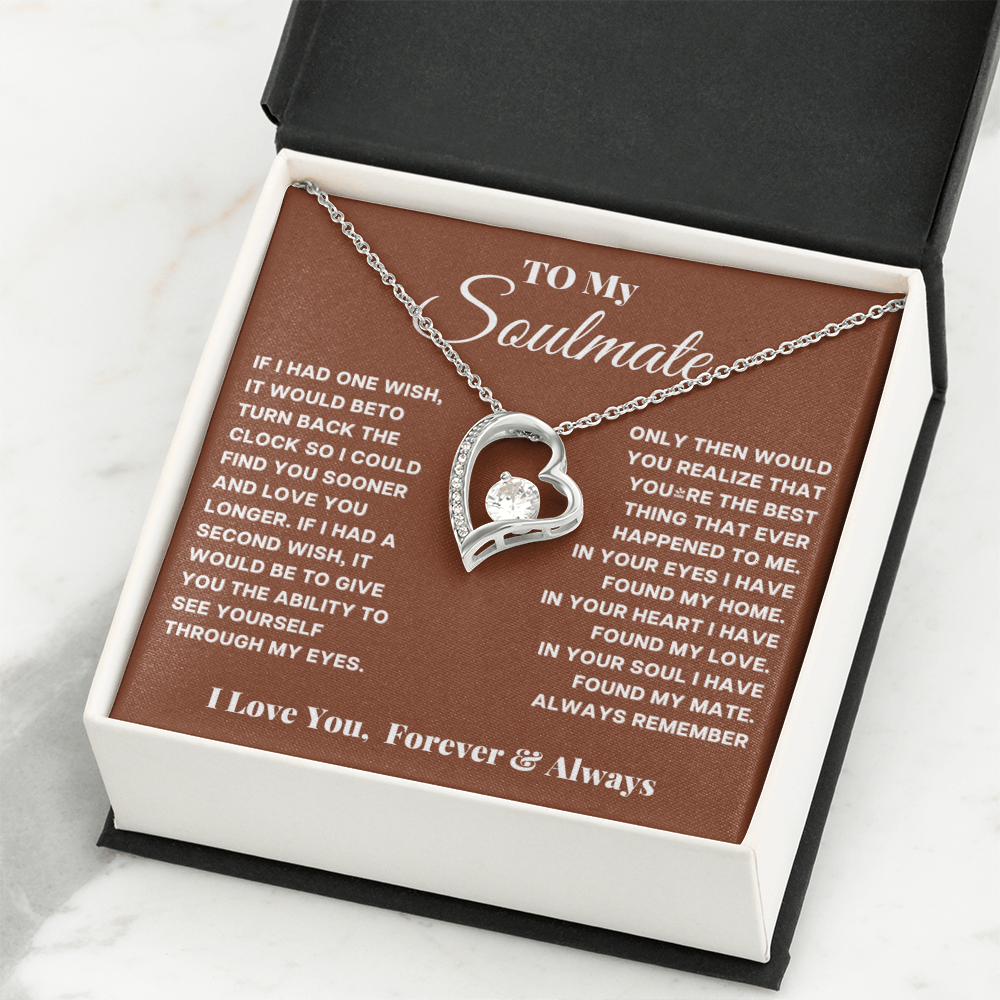 To My Soulmate Necklace – Romantic Gift for Wife