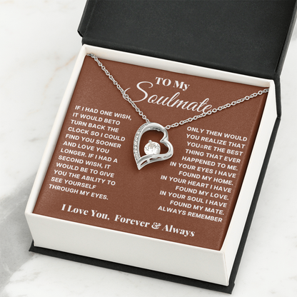 To My Soulmate Necklace – Romantic Gift for Wife