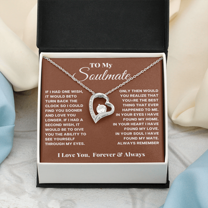 To My Soulmate Necklace – Romantic Gift for Wife