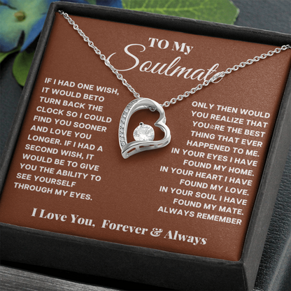 To My Soulmate Necklace – Romantic Gift for Wife