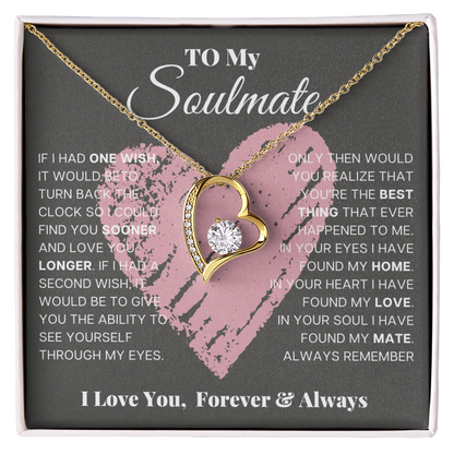 Gift for Soulmate – Forever Love Necklace with Heart Pendant