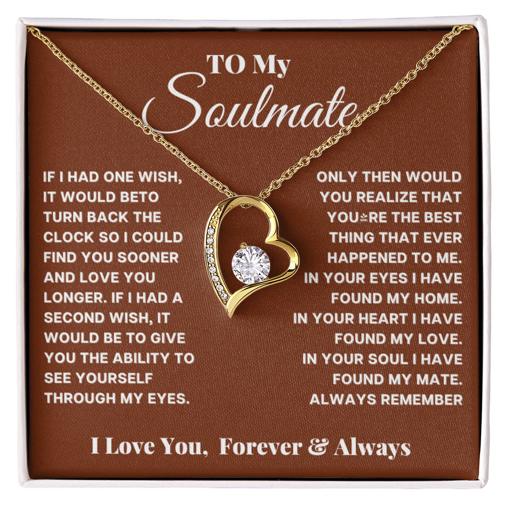 To My Soulmate Necklace – Romantic Gift for Wife