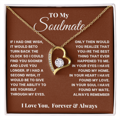To My Soulmate Necklace – Romantic Gift for Wife