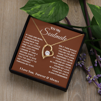 To My Soulmate Necklace – Romantic Gift for Wife