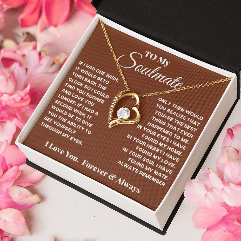 To My Soulmate Necklace – Romantic Gift for Wife