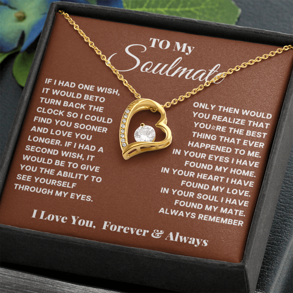 To My Soulmate Necklace – Romantic Gift for Wife