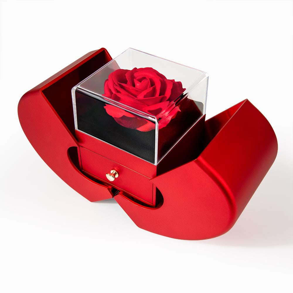 Gift for Mom Love Knot Necklace – Rose Gift Box Set (Daughter)