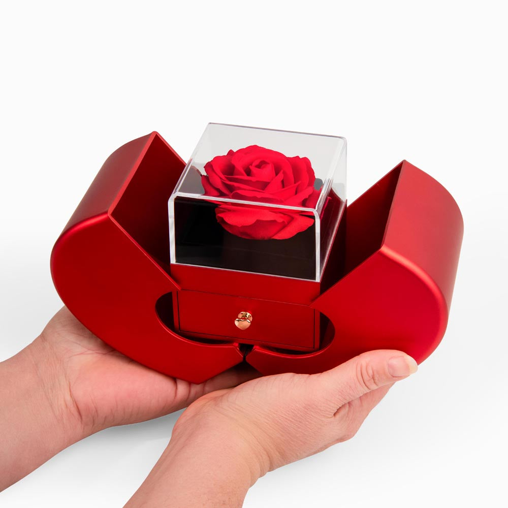Gift for Mom Love Knot Necklace – Rose Gift Box Set (Son)