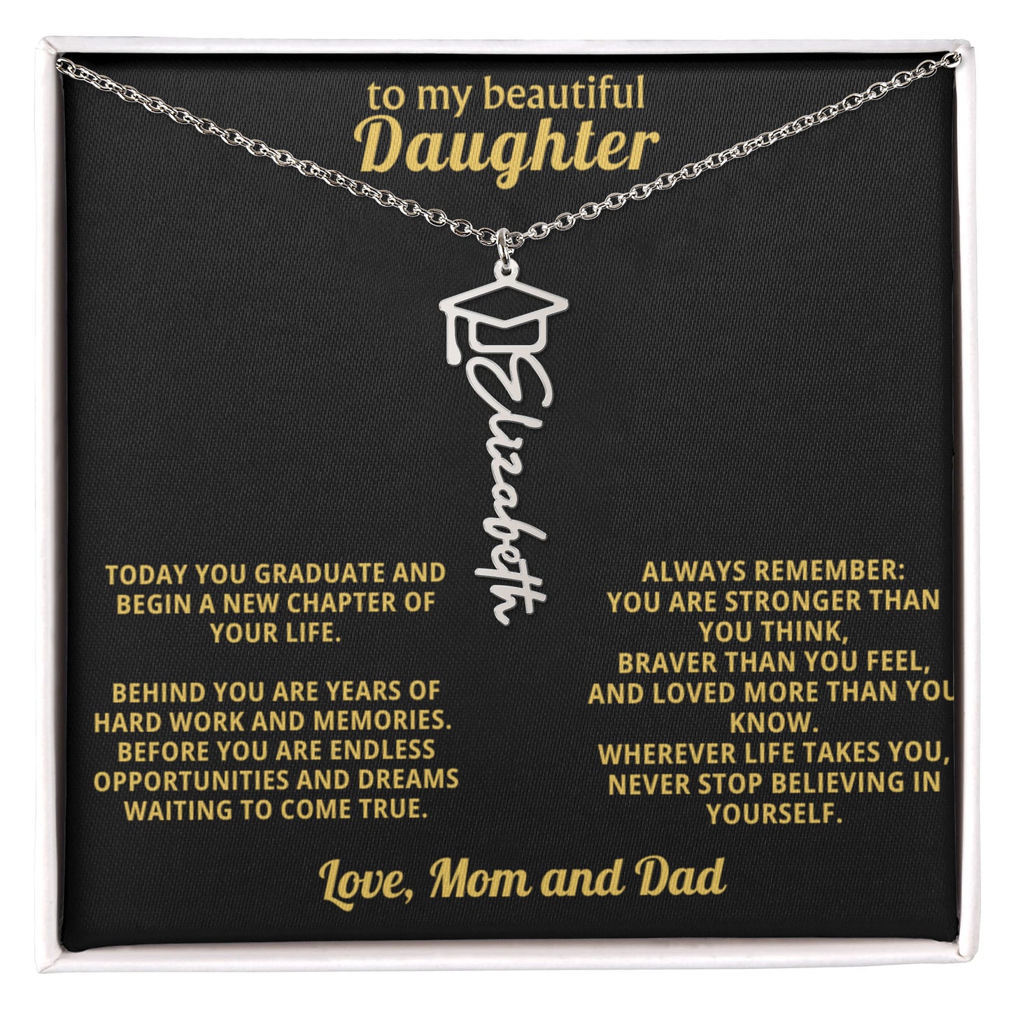 Graduation Gift for Daughter – Personalized Name Necklace