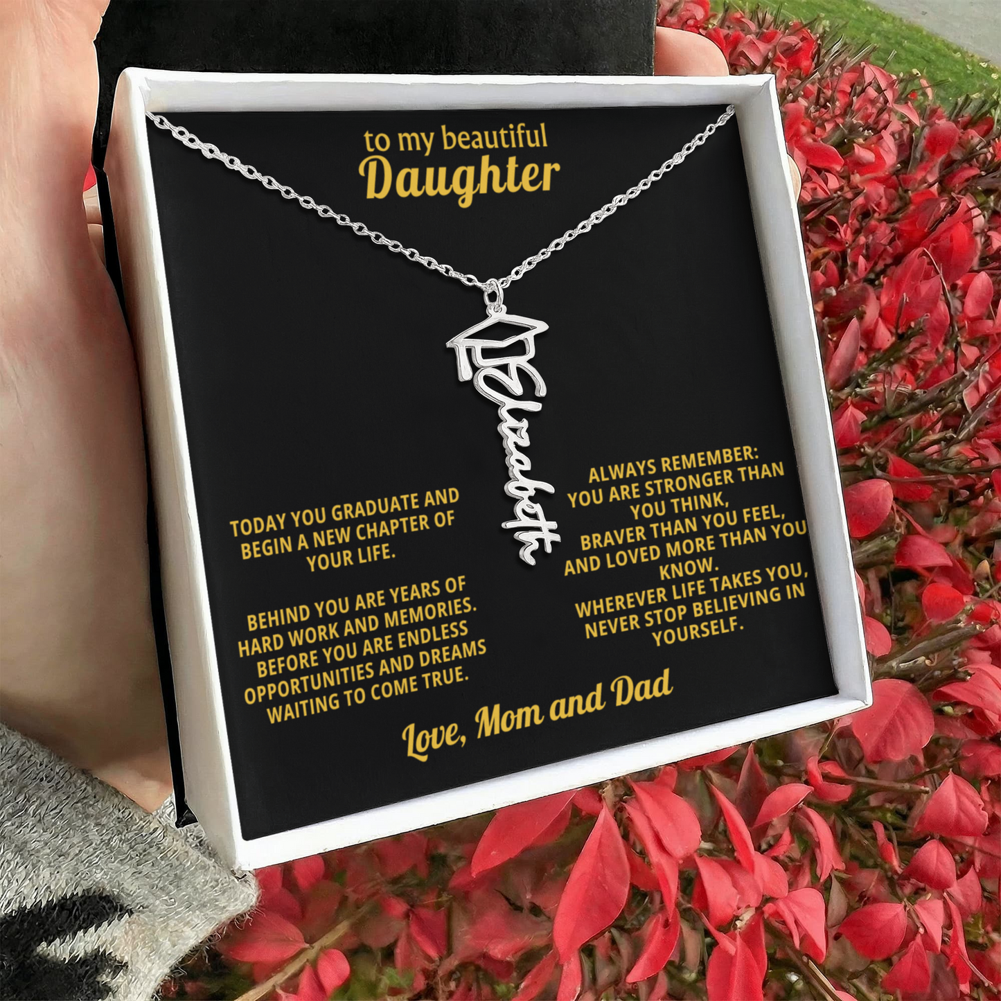 Graduation Gift for Daughter – Personalized Name Necklace