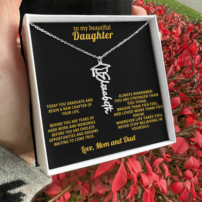 Graduation Gift for Daughter – Personalized Name Necklace