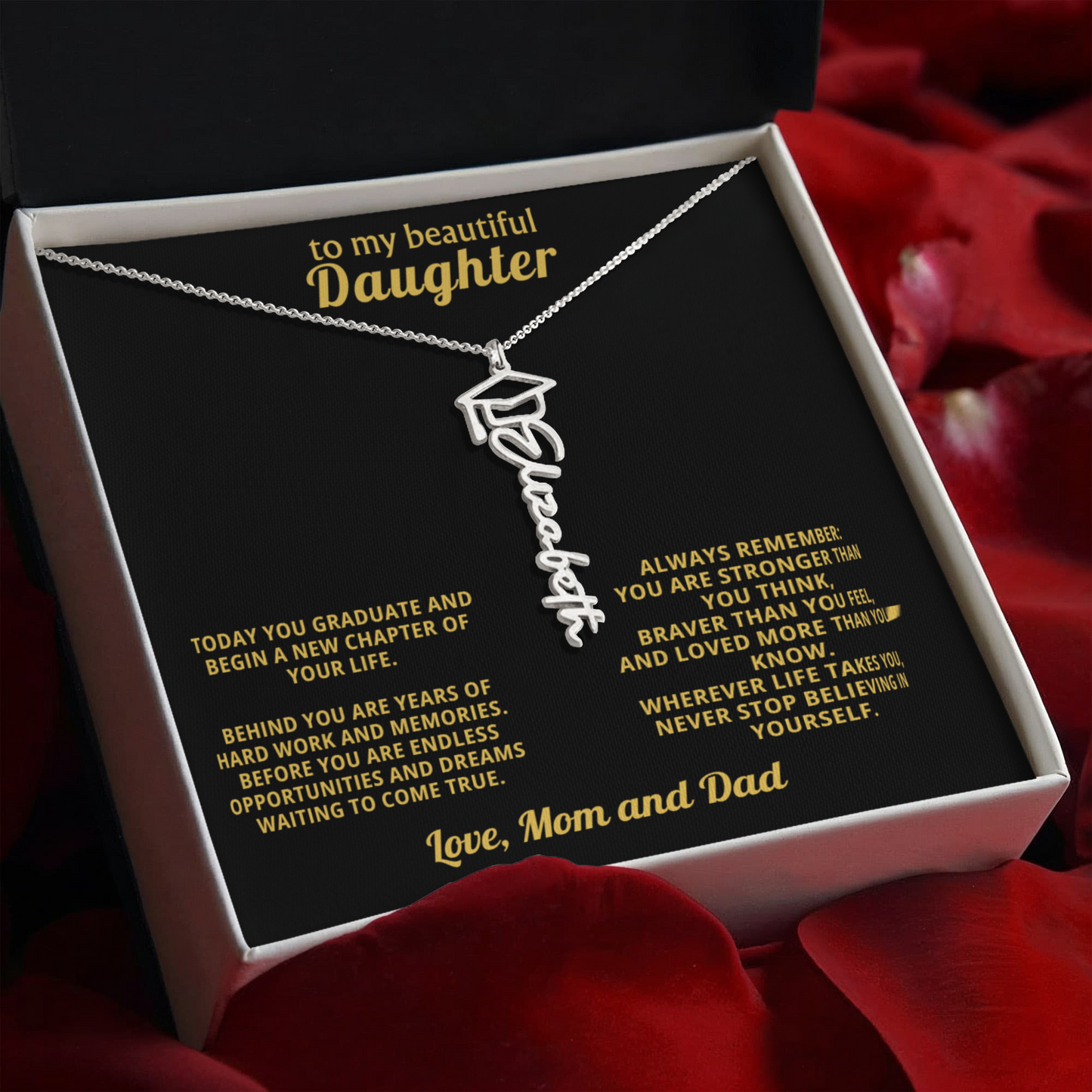 Graduation Gift for Daughter – Personalized Name Necklace