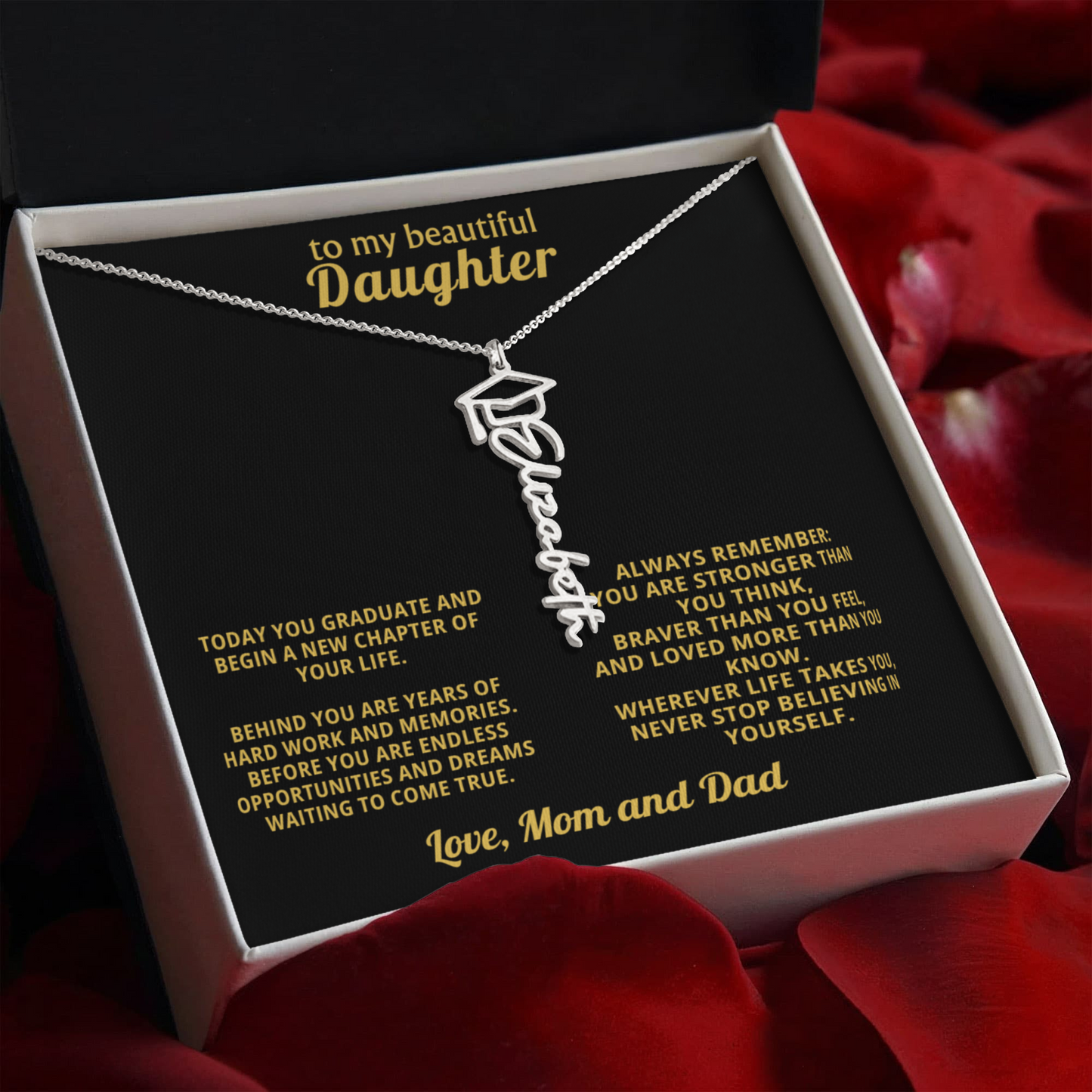 Graduation Gift for Daughter – Personalized Name Necklace