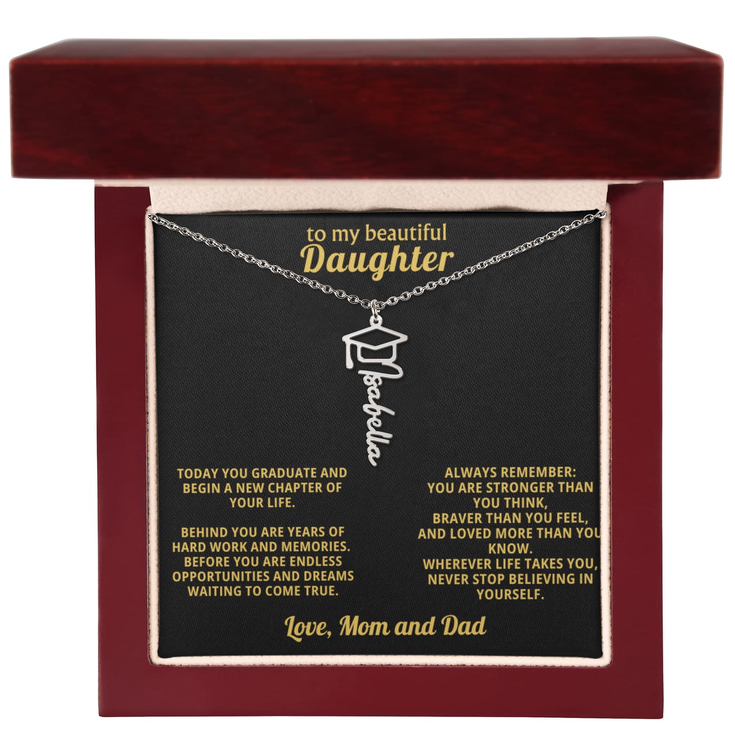 Graduation Gift for Daughter – Personalized Name Necklace