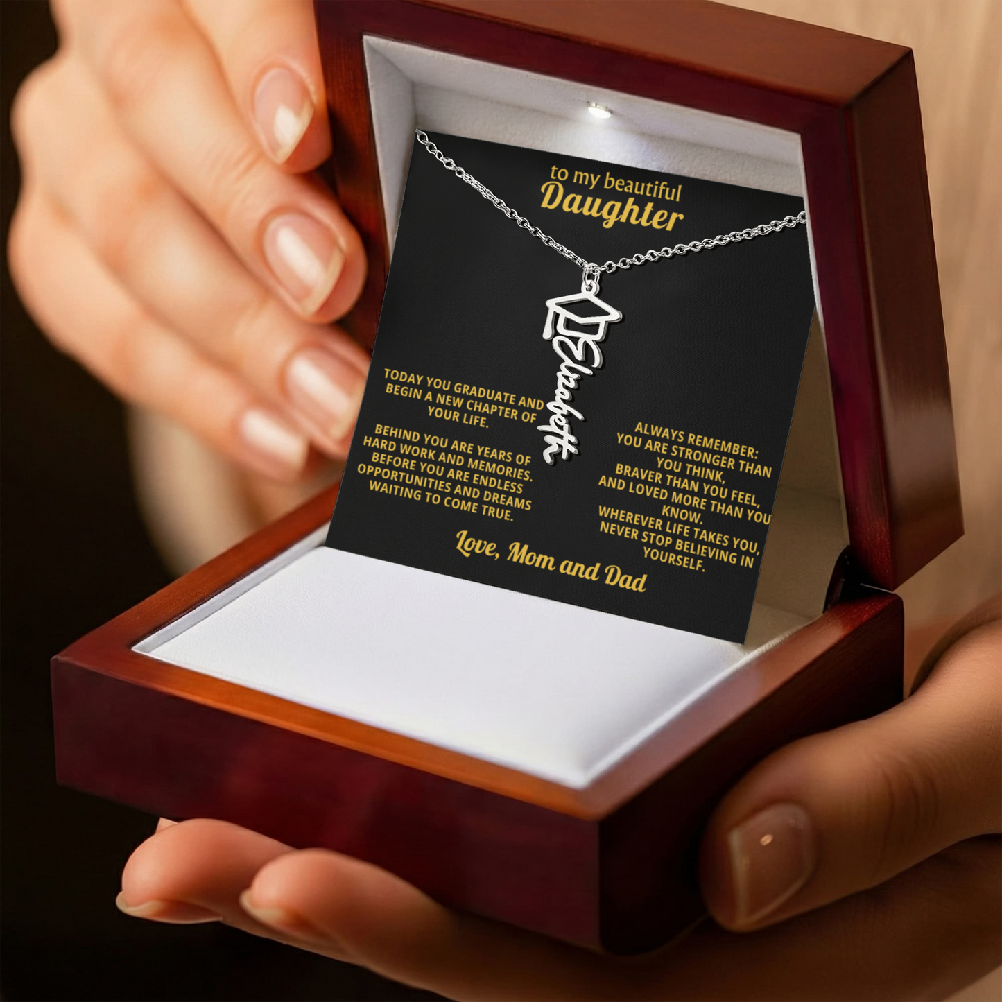 Graduation Gift for Daughter – Personalized Name Necklace