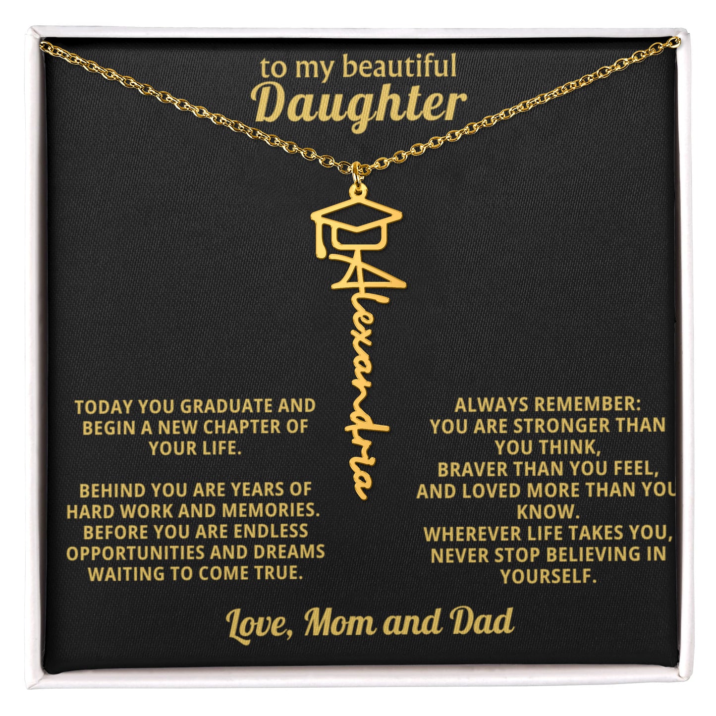 Graduation Gift for Daughter – Personalized Name Necklace