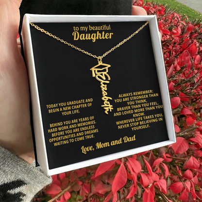 Graduation Gift for Daughter – Personalized Name Necklace